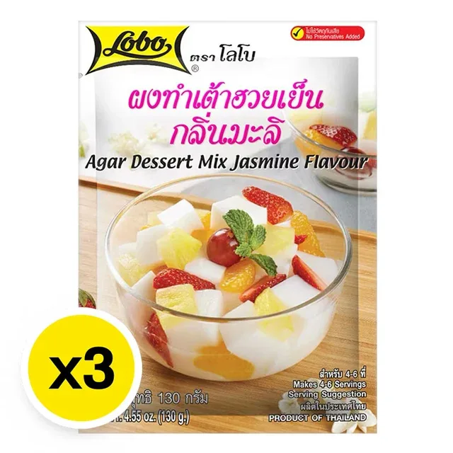 LOBO Agar Dessert Mix Jasmine Flavour 130g 3-Pack