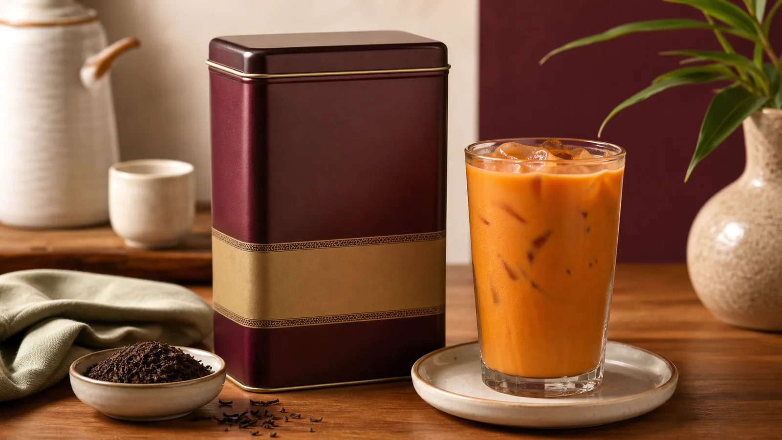 Premium catalog-style cover showing Thai tea and pantry products for a Maha Thai Pantry buying guide
