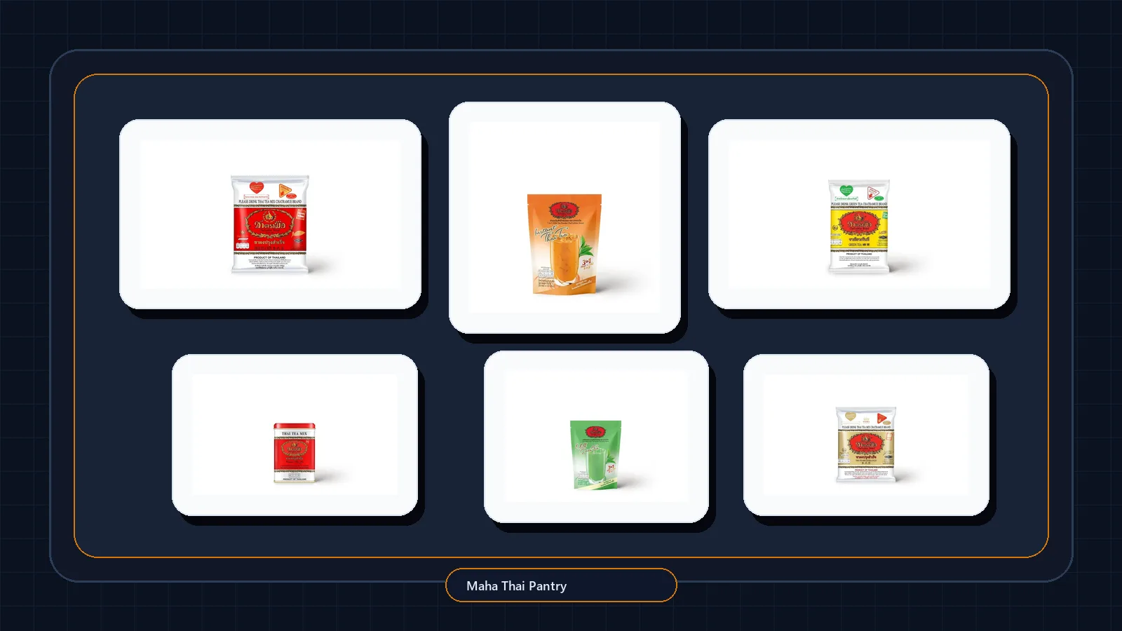 Catalog-style cover showing ChaTraMue Thai tea products for an overseas pantry buying guide